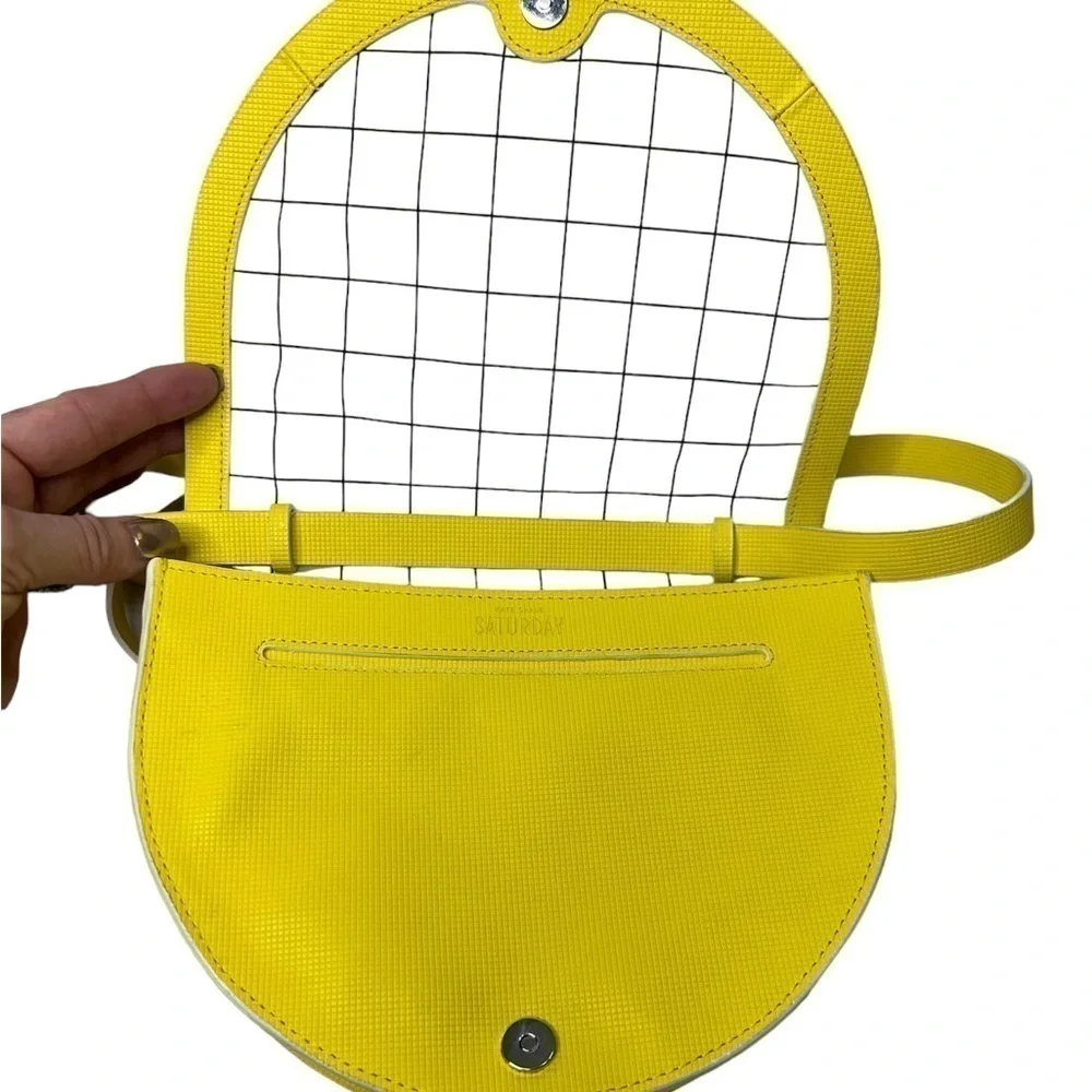 Kate Spade Saturday Half Circle Bag in Windowpane Leather